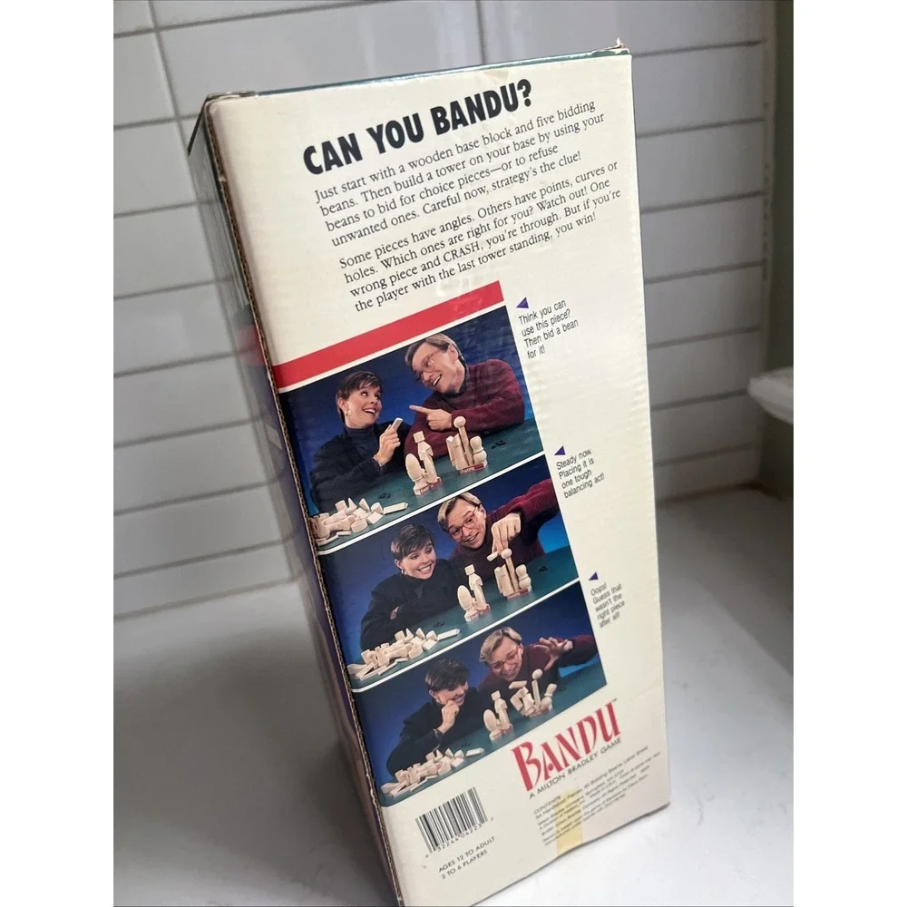 Vintage BANDU Wood Block Stacking Game - NEW - Milton Bradley - 1991